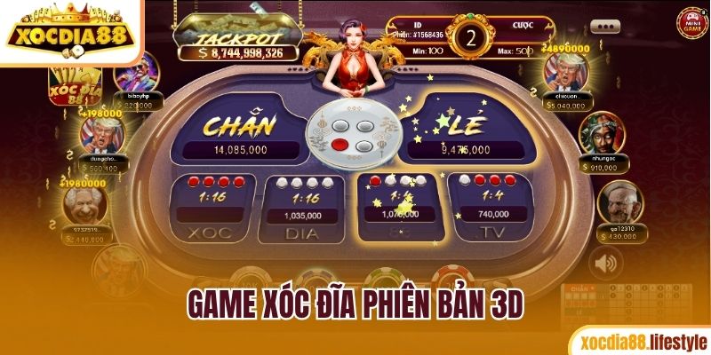 Giao diện Xóc Đĩa phiên bản đồ họa 3D