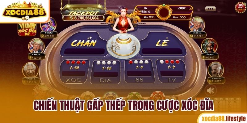 Sử dụng chiến thuật gấp thếp khi cược Xóc Đĩa Xocdia88